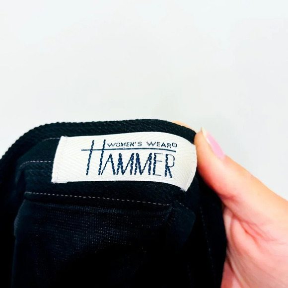 HAMMER Vintage black striped wool skirt - Picture 5 of 7